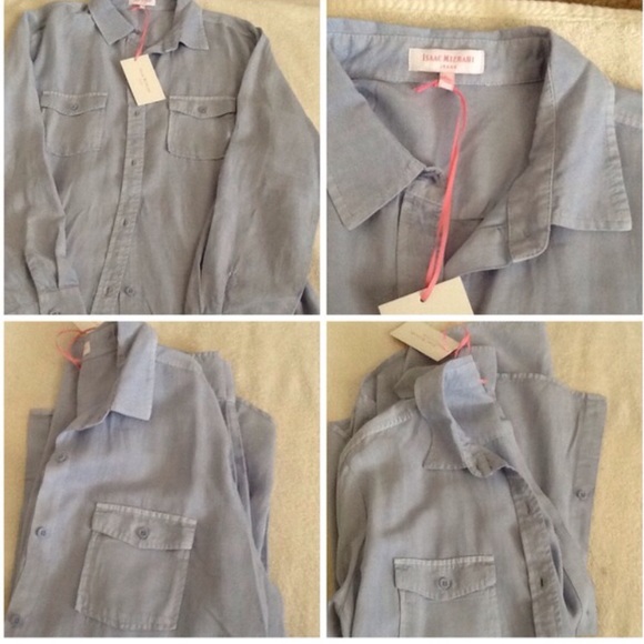 Isaac Mizrahi Chambray Shirt - Picture 2 of 2
